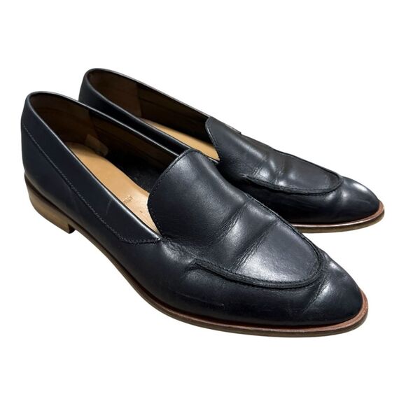 Everlane The Modern Loafer Flats Black Leather Shoes Size 9.5 Made in Italy - Picture 1 of 14